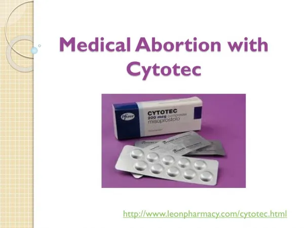 Medical Abortion with Cytotec