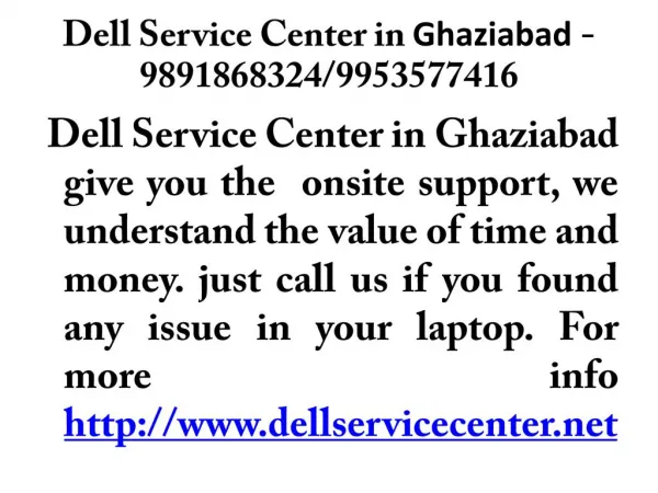 Dell Service Center in Ghaziabad-9891868324