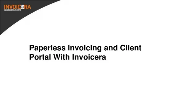Paperless Invoicing and Client Portal With Invoicera