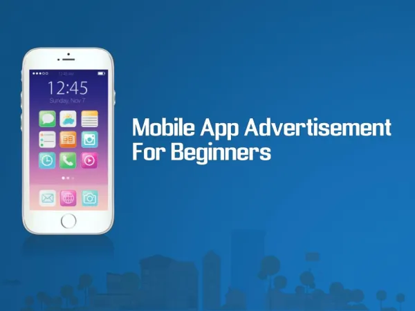 Mobile App Advertisement for Beginners