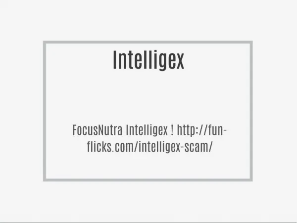 FocusNutra Intelligex ! ! ! !