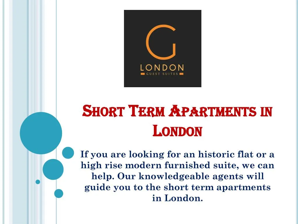 short term apartments in london