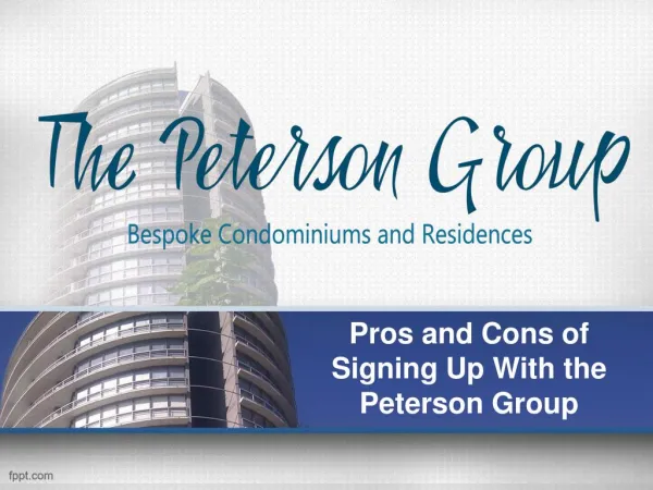 Pros and Cons of Signing Up With the Peterson Group