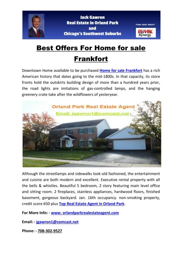 Best Offers For Home for sale Frankfort