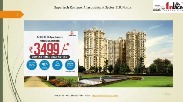 Supertech Romano 2 BHK Premium Apartment at Noida