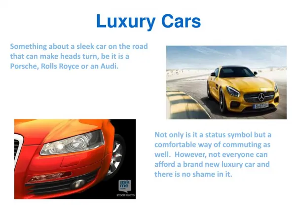 Luxury Cars in India