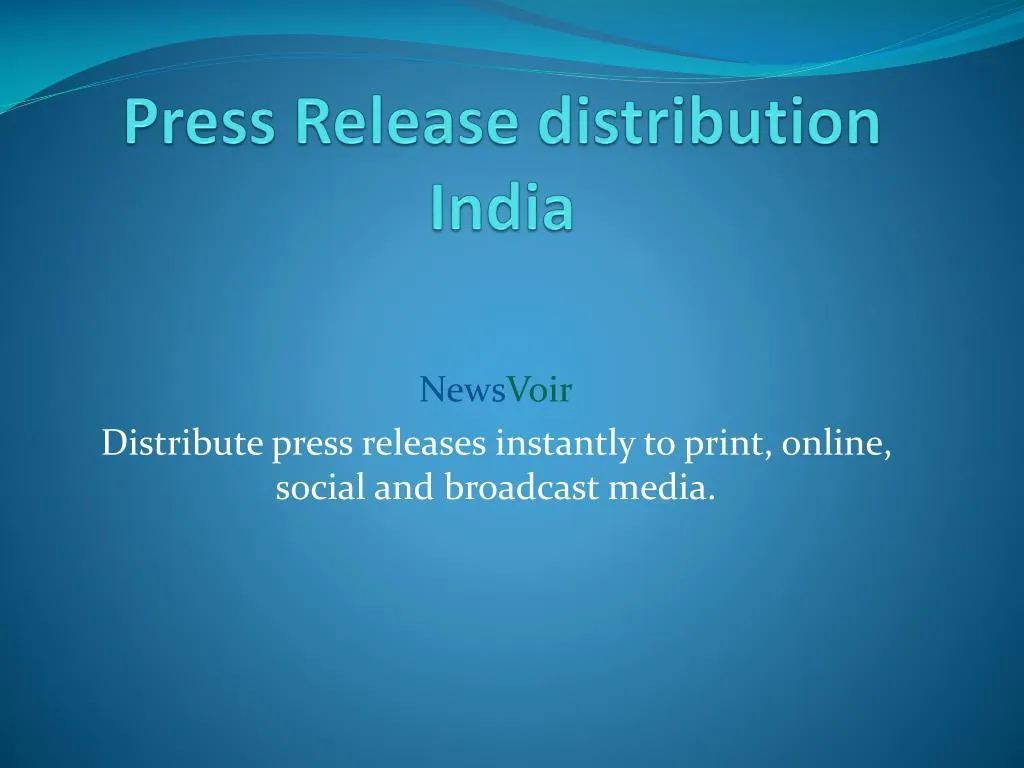 press release distribution india