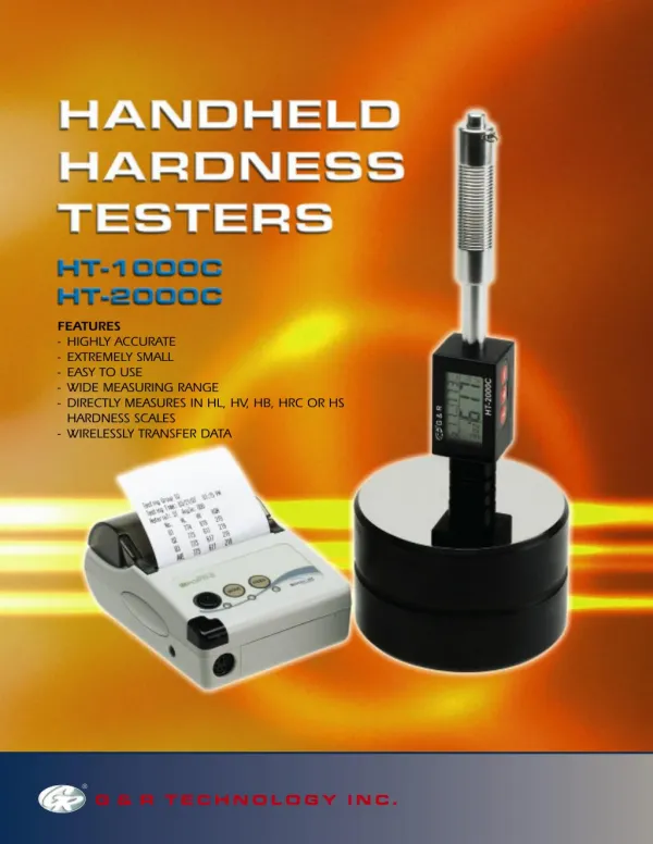 G & R Technology Inc : Latest Portable Hardness Tester