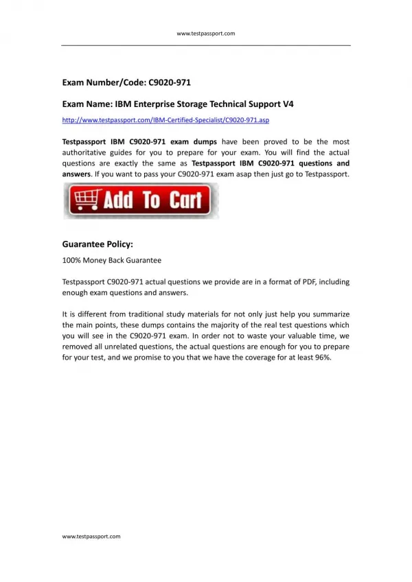 C9020-971 dumps IBM Enterprise Storage Technical Support V4
