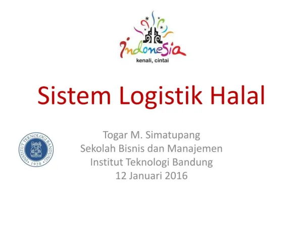 Sistem Logistik Halal