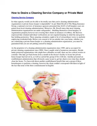 Maid Services - slide 1