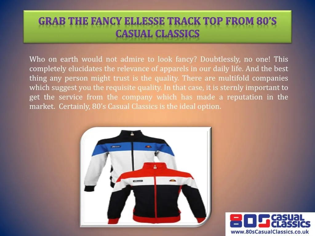 grab the fancy ellesse track top from 80 s casual classics