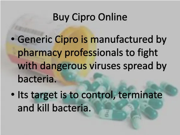Resources You need to see Before Going to Buy Cipro without Prescription