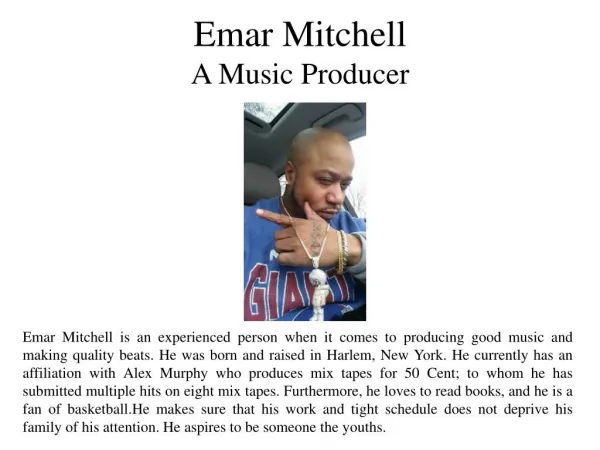 Emar Mitchell A Music Producer