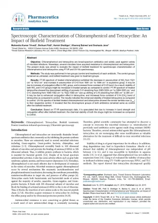 Assessment in Spectroscopic Characterization of Chloramphenicol - slide 1