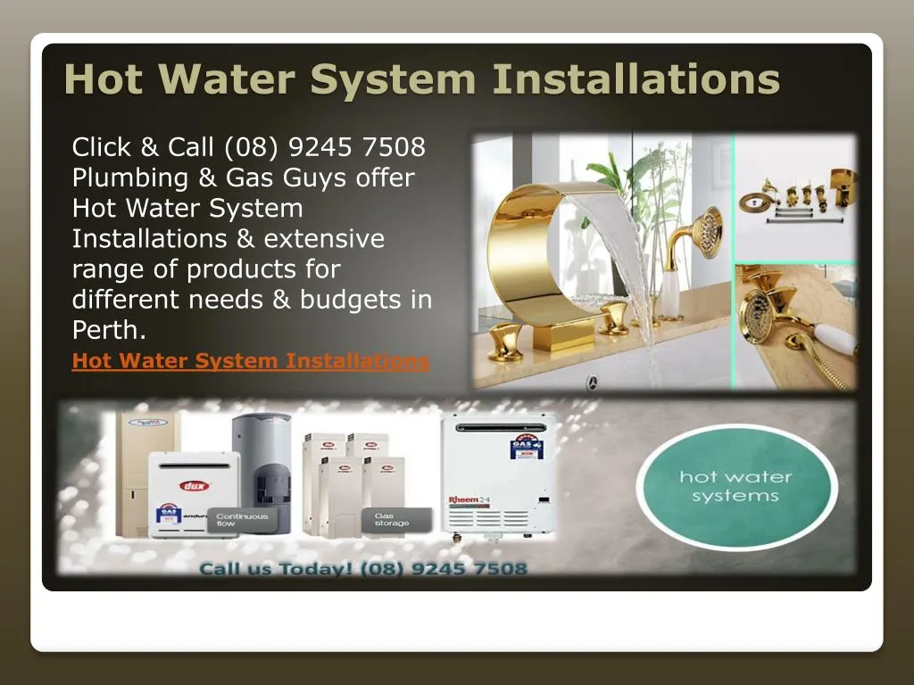 hot water system installations