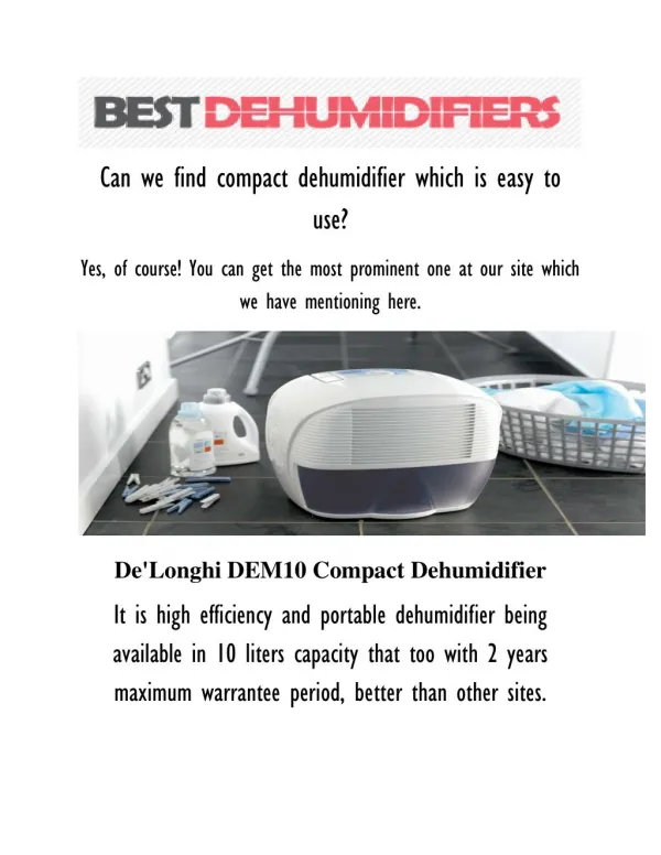 Get That Compact Domestic Dehumidifiers Deals Now!