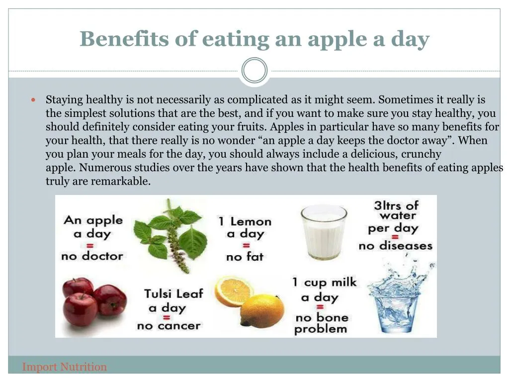 benefits of eating an apple a day