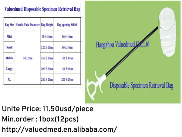 Laparoscopic Disposable Specimen Retrieval Bags