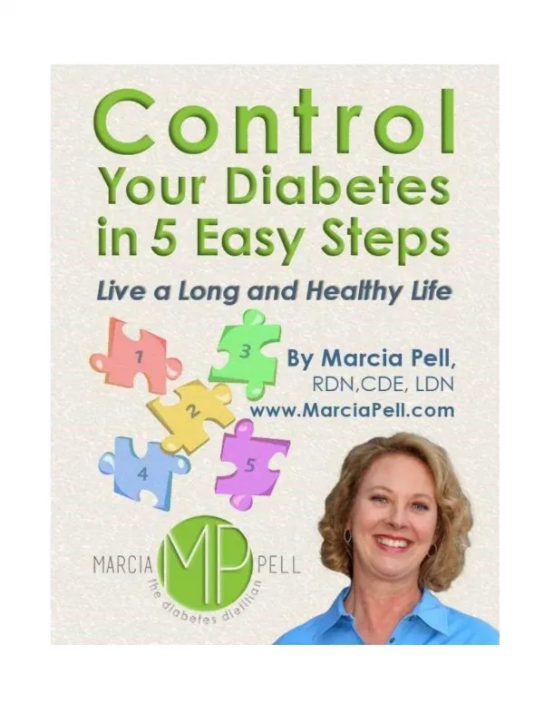 Diabetes Ebook: Control Your Diabetes In 5 Easy Steps- Live A Long And Healthy Life