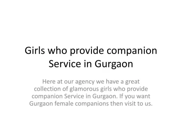 Companions in Gurgaon