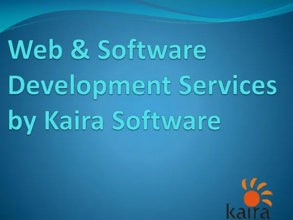 Web & Software Development Services by Kaira Software