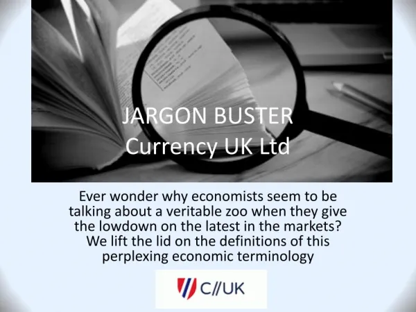 Finance Jargon Buster - www.currencyuk.co.uk