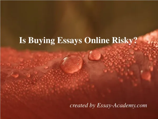 is Buying Essays Online Risky?