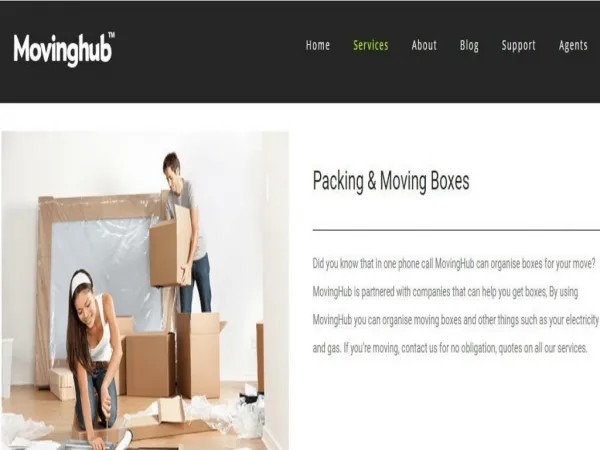 Moving Packing Boxes Services Victoria, Australia
