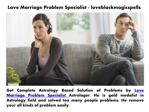 Love Marriage Problem Specialist