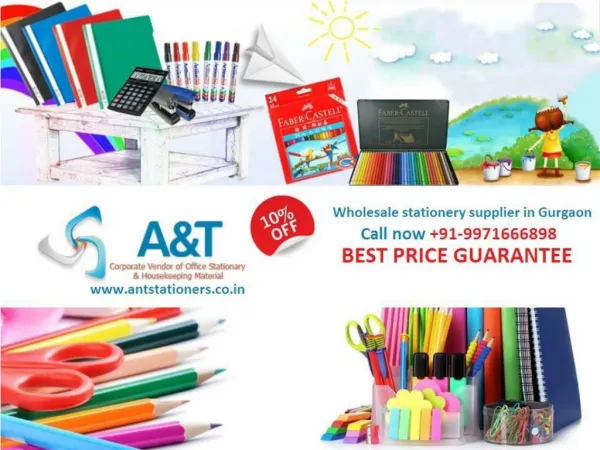 Buy wholesale stationery items at 10% Discount in Gurgaon