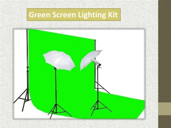 Green Screen Lighting Kit