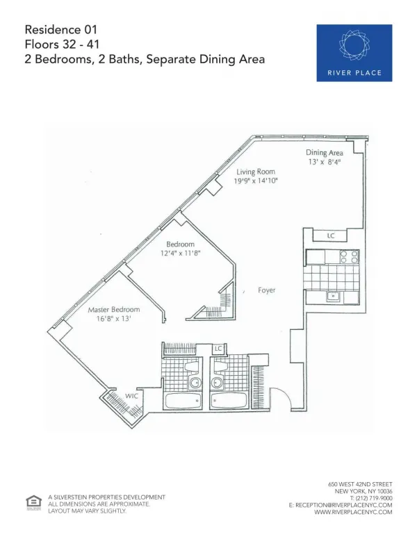 2 Bedroom NYC Apartment - Residence 01 Floor 32-41