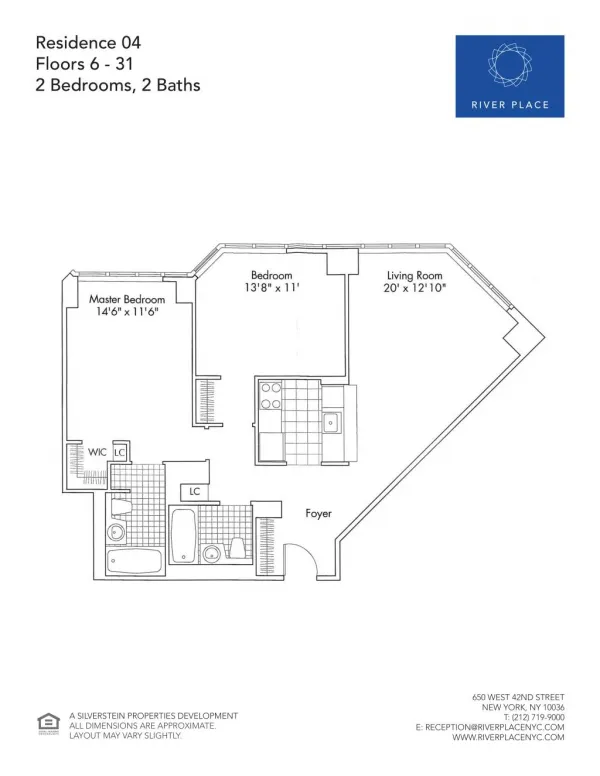 2 Bedroom NYC Apartment - Residence 04 Floor 06-31