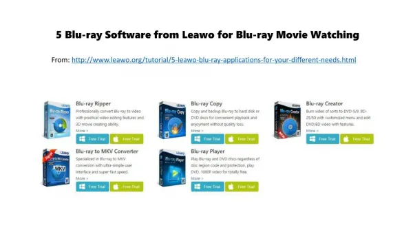 5 blu ray software from leawo for blu-ray movie watching