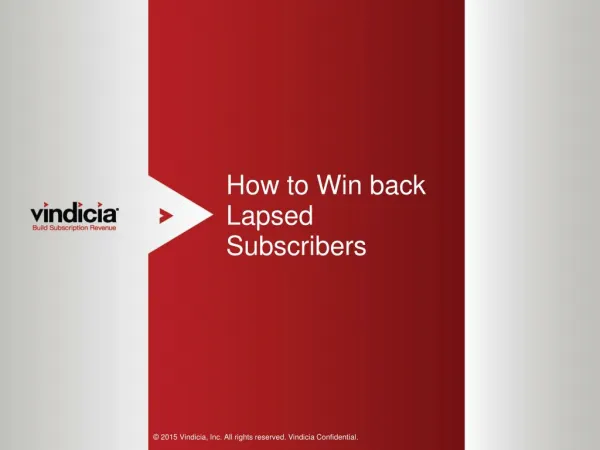 How to Win back Lapsed Subscribers | Vindicia