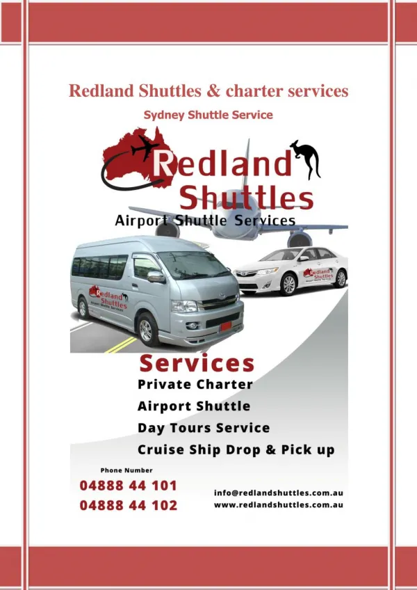 Airport Shuttle & Transfer Service Blacktown - Redland Shuttle & Charter Service Sydney