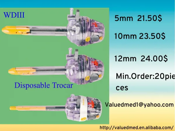 Laparoscopic disposable trocars supplier from China