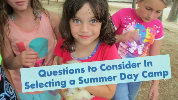 Questions To Consider In Selecting A Summer Day Camp