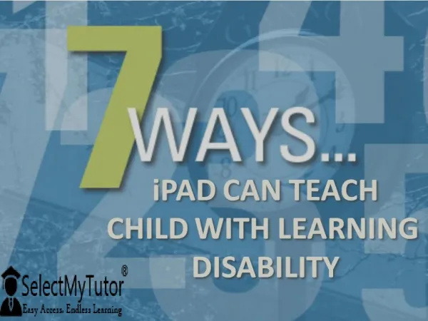 7 Ways ipad can teach child with learning disability