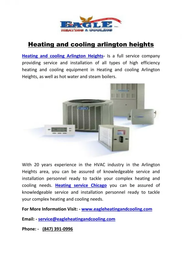 Heating and cooling arlington heights