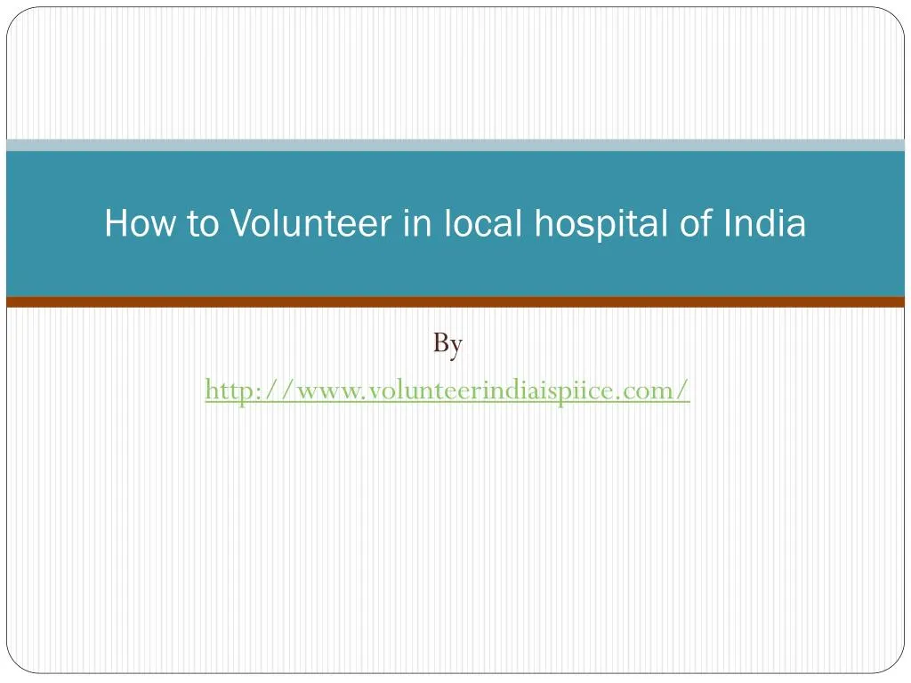 how to volunteer in local hospital of india