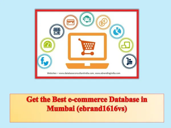 Get the Best e-commerce Database in Mumbai (ebrand1616vs)