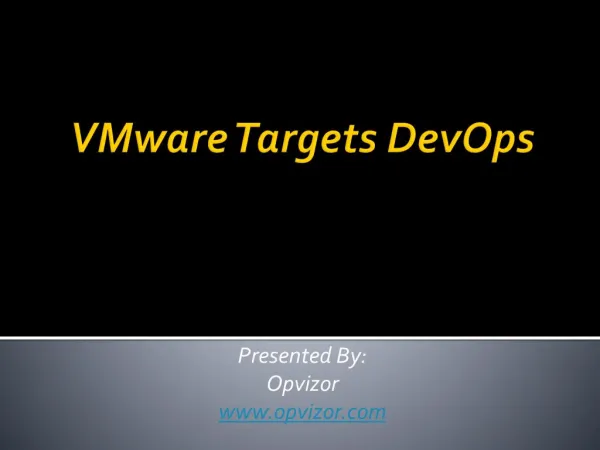 VMware Targets DevOps