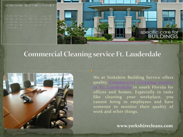Commercial Cleaning service Ft. Lauderdale