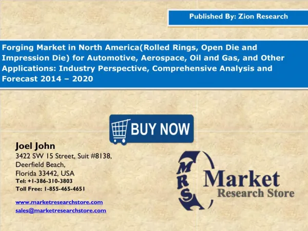 North America Forging Market is Expected to Reach USD 15.41 Billion in 2020