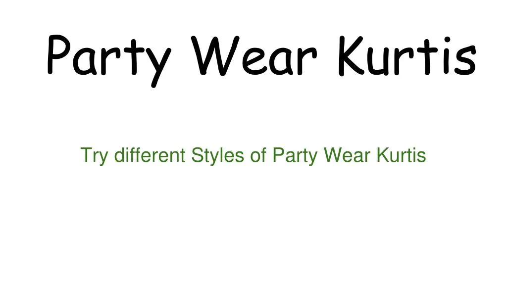 party wear kurtis
