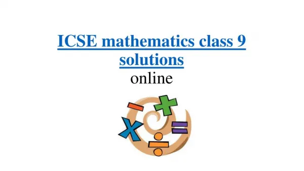 Icse mathematics class 9 to help you prepare for your exams