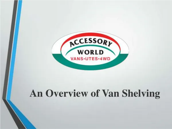 An Overview of Van Shelving