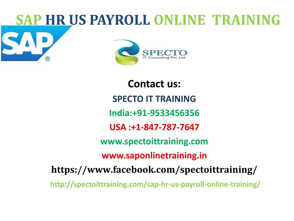 sap hr us payroll online training